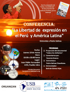 Flyer conferencia libertad de expresión
